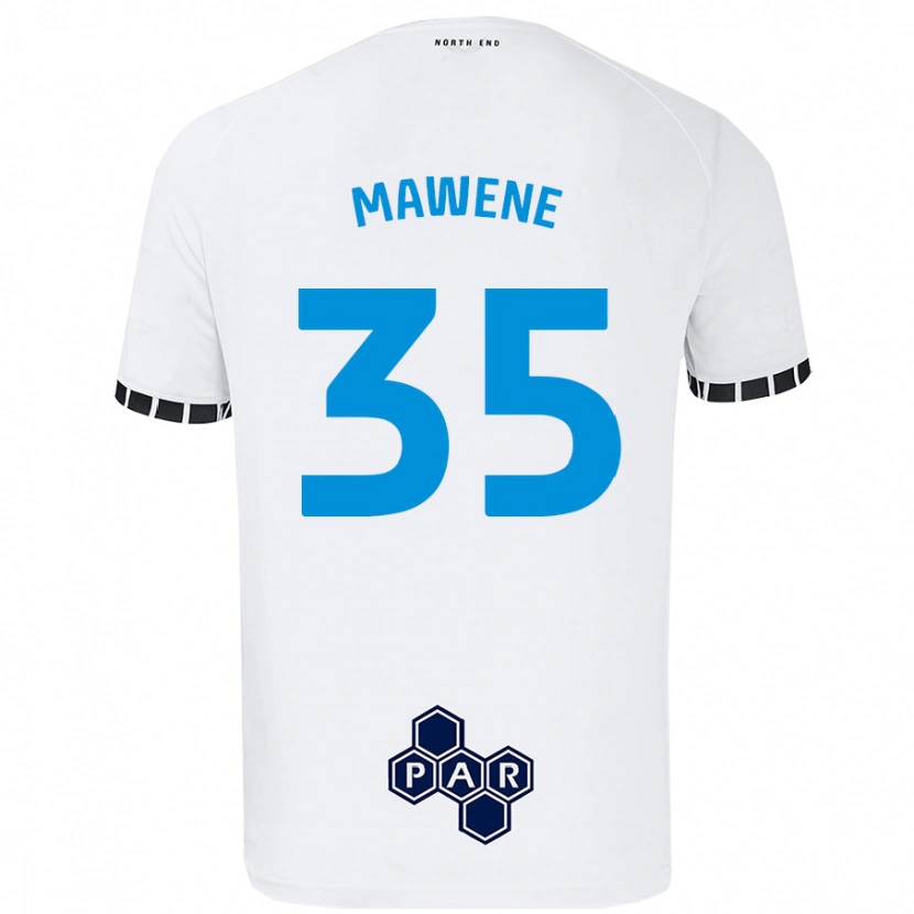 Danxen Børn Noah Mawene #35 Hvid Hjemmebane Spillertrøjer 2024/25 Trøje T-Shirt