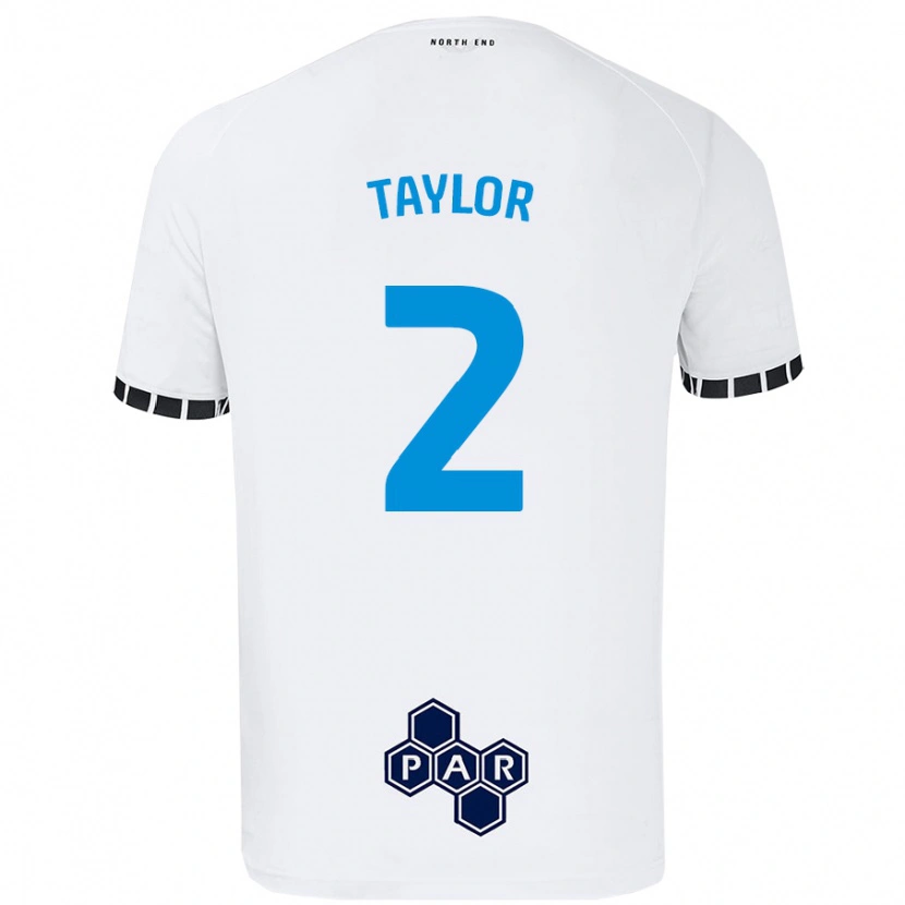 Danxen Børn Alex Taylor #2 Hvid Hjemmebane Spillertrøjer 2024/25 Trøje T-Shirt