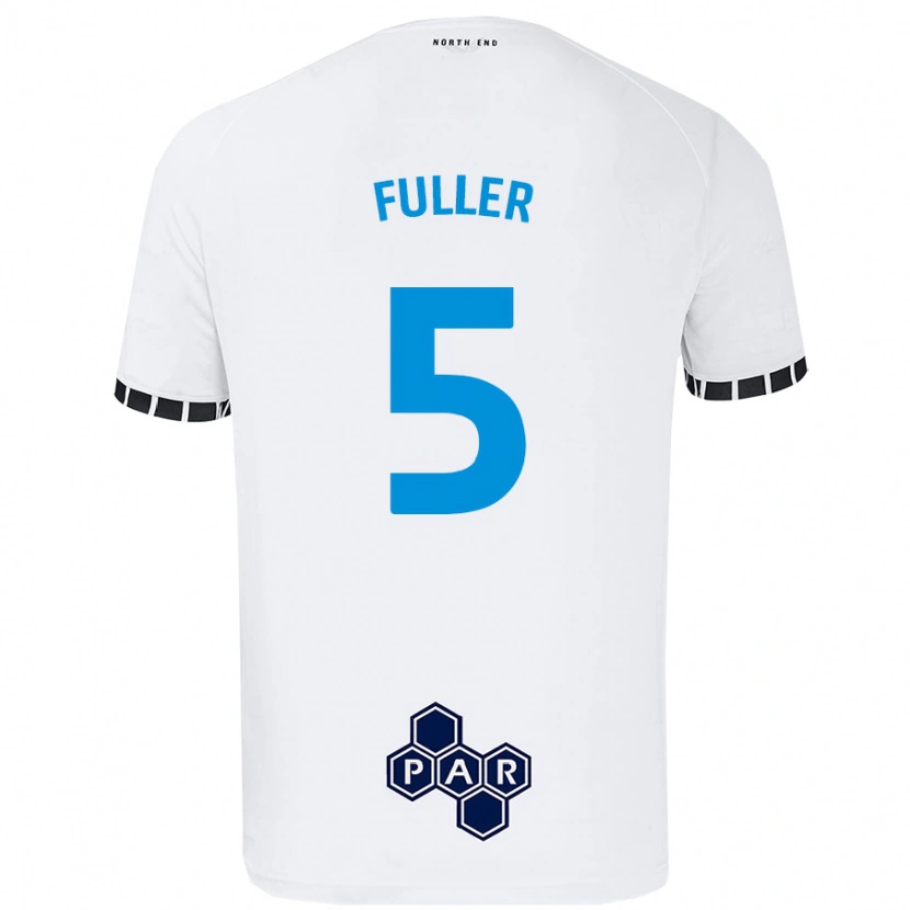 Danxen Børn Olivia Fuller #5 Hvid Hjemmebane Spillertrøjer 2024/25 Trøje T-Shirt