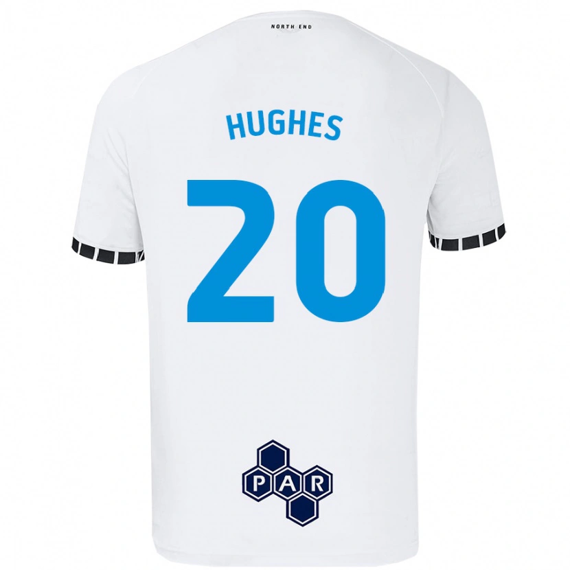 Danxen Børn Amy Hughes #20 Hvid Hjemmebane Spillertrøjer 2024/25 Trøje T-Shirt