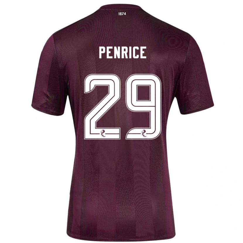 Danxen Børn James Penrice #29 Bourgogne Hjemmebane Spillertrøjer 2024/25 Trøje T-Shirt