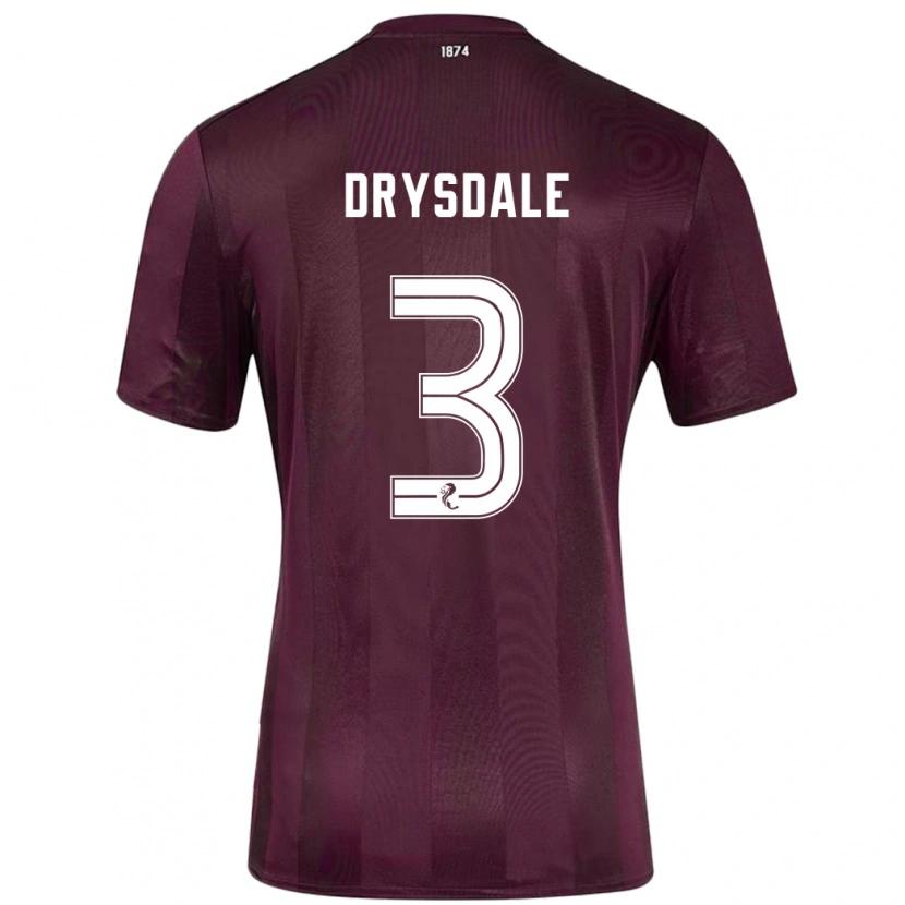 Danxen Børn Ethan Drysdale #3 Bourgogne Hjemmebane Spillertrøjer 2024/25 Trøje T-Shirt
