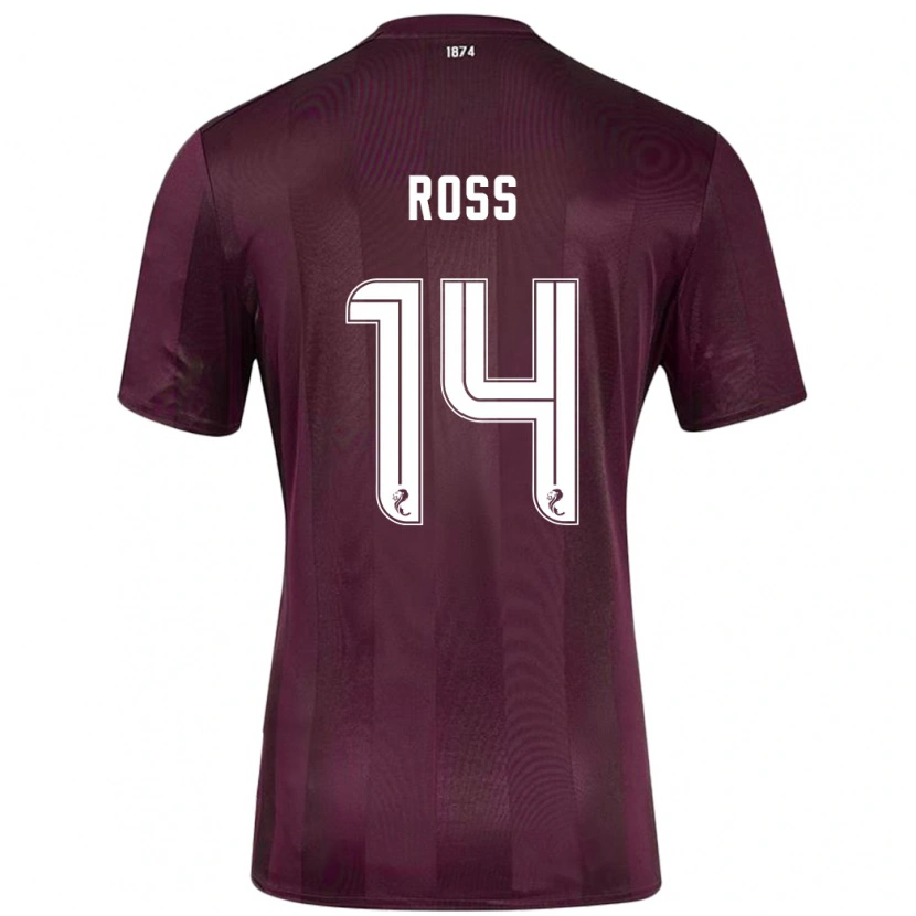 Danxen Børn Mackenzie Ross #14 Bourgogne Hjemmebane Spillertrøjer 2024/25 Trøje T-Shirt
