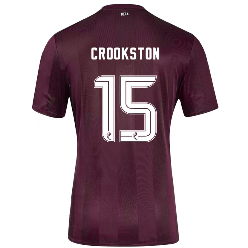 Danxen Børn Gregor Crookston #15 Bourgogne Hjemmebane Spillertrøjer 2024/25 Trøje T-Shirt