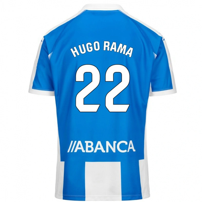 Danxen Børn Hugo Rama #22 Blå Hvid Hjemmebane Spillertrøjer 2024/25 Trøje T-Shirt