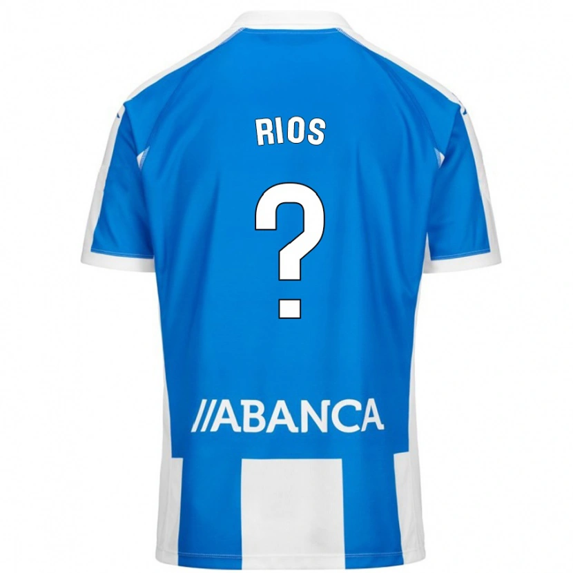 Danxen Børn Hugo Rios #0 Blå Hvid Hjemmebane Spillertrøjer 2024/25 Trøje T-Shirt