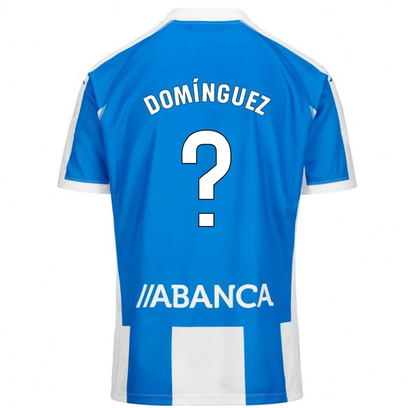 Danxen Børn David Domínguez #0 Blå Hvid Hjemmebane Spillertrøjer 2024/25 Trøje T-Shirt
