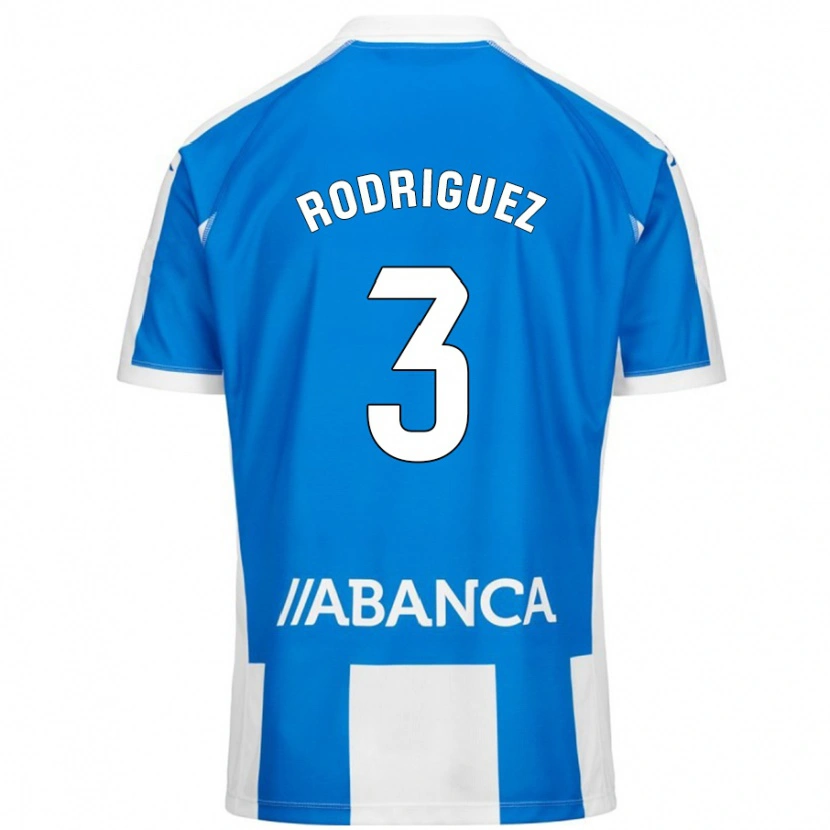 Danxen Børn Clara Rodríguez #3 Blå Hvid Hjemmebane Spillertrøjer 2024/25 Trøje T-Shirt