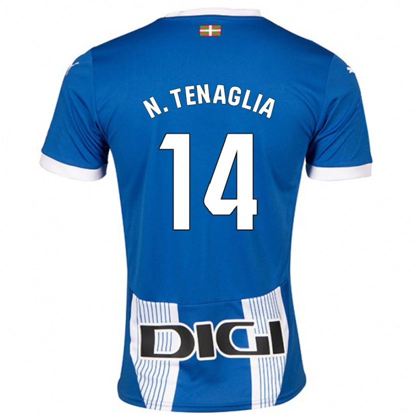 Danxen Børn Nahuel Tenaglia #14 Blå Hjemmebane Spillertrøjer 2024/25 Trøje T-Shirt