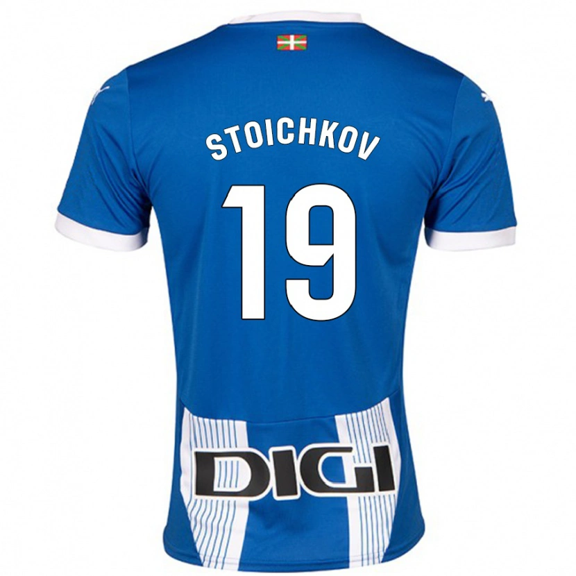 Danxen Børn Stoichkov #19 Blå Hjemmebane Spillertrøjer 2024/25 Trøje T-Shirt