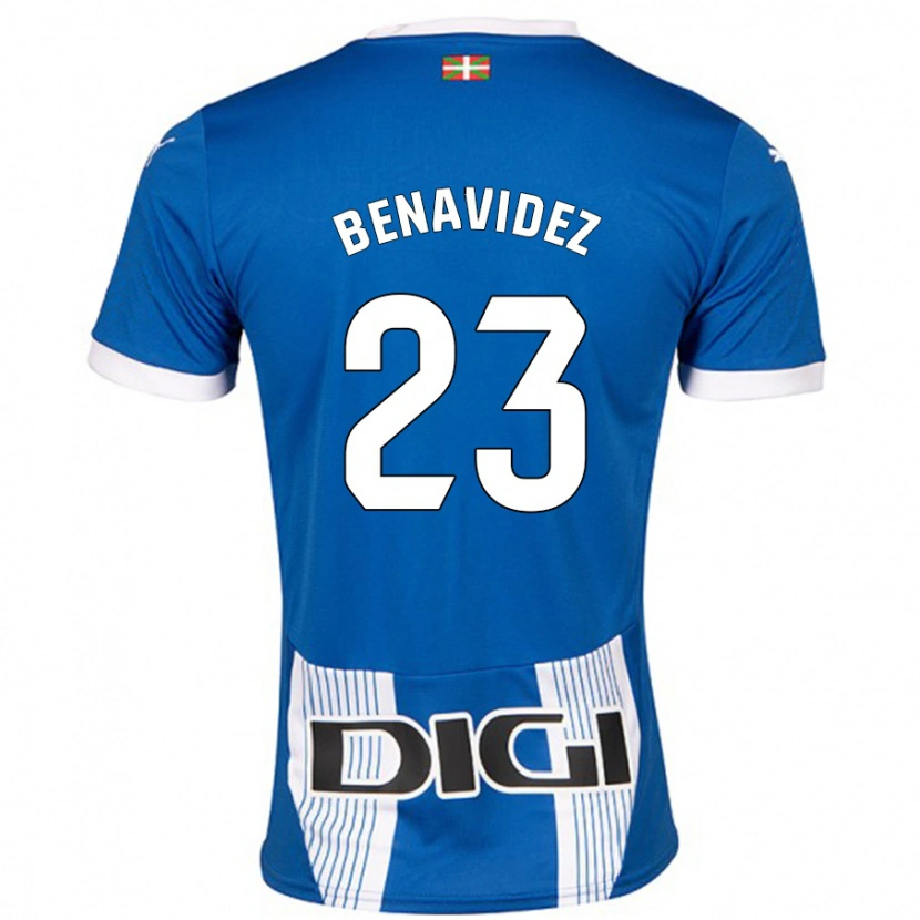Danxen Børn Carlos Benavidez #23 Blå Hjemmebane Spillertrøjer 2024/25 Trøje T-Shirt