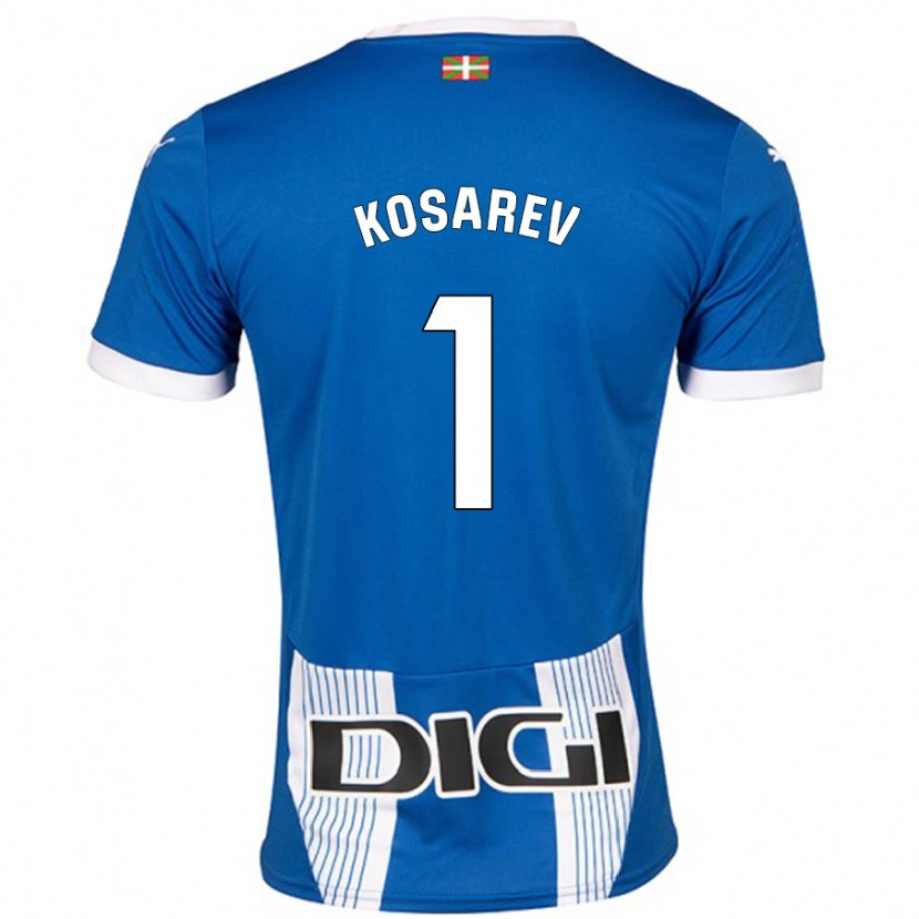 Danxen Børn Oleksandr Kosarev #1 Blå Hjemmebane Spillertrøjer 2024/25 Trøje T-Shirt