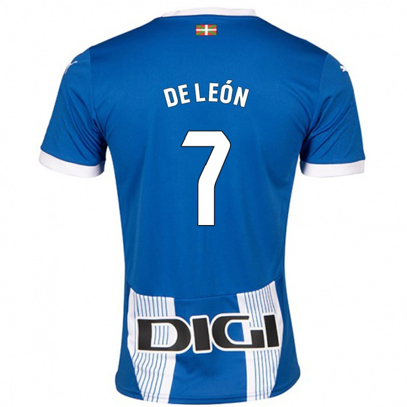 Danxen Børn José De León #7 Blå Hjemmebane Spillertrøjer 2024/25 Trøje T-Shirt