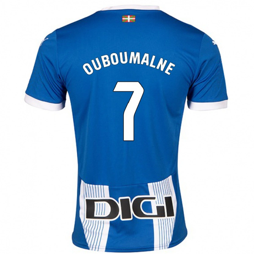Danxen Børn Ibra Ouboumalne #7 Blå Hjemmebane Spillertrøjer 2024/25 Trøje T-Shirt