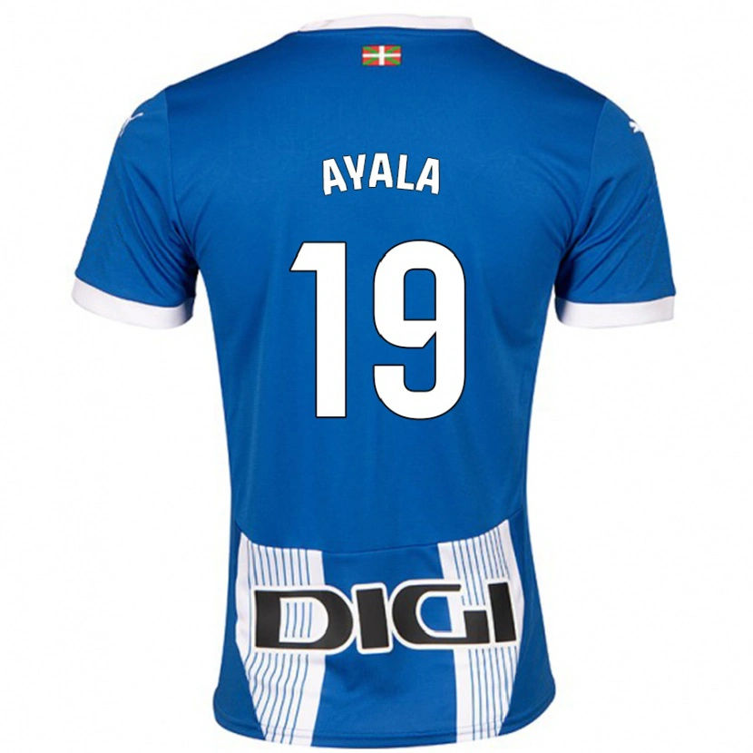 Danxen Børn Axel Ayala #19 Blå Hjemmebane Spillertrøjer 2024/25 Trøje T-Shirt