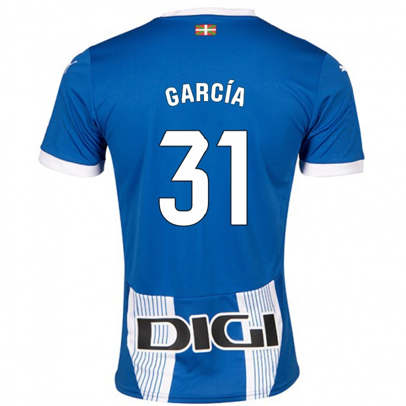 Danxen Børn Gaizka García #31 Blå Hjemmebane Spillertrøjer 2024/25 Trøje T-Shirt