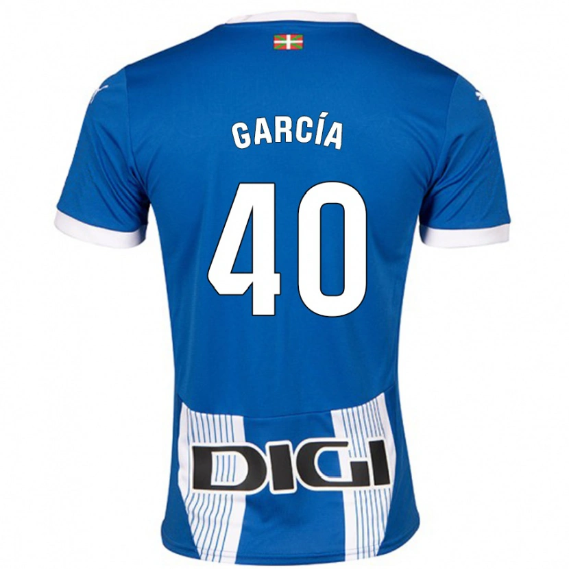 Danxen Børn Álvaro García #40 Blå Hjemmebane Spillertrøjer 2024/25 Trøje T-Shirt