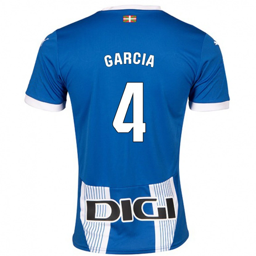 Danxen Børn Pichi García #4 Blå Hjemmebane Spillertrøjer 2024/25 Trøje T-Shirt