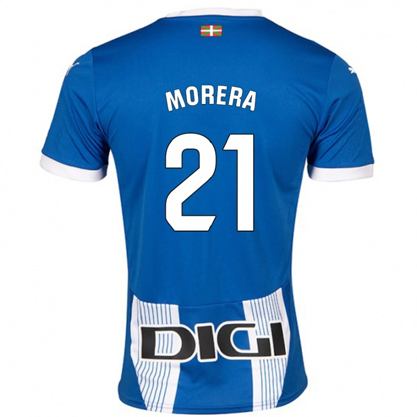 Danxen Børn Carla Morera #21 Blå Hjemmebane Spillertrøjer 2024/25 Trøje T-Shirt