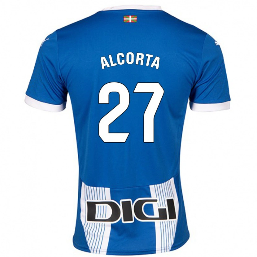 Danxen Børn Alaitz Alcorta #27 Blå Hjemmebane Spillertrøjer 2024/25 Trøje T-Shirt