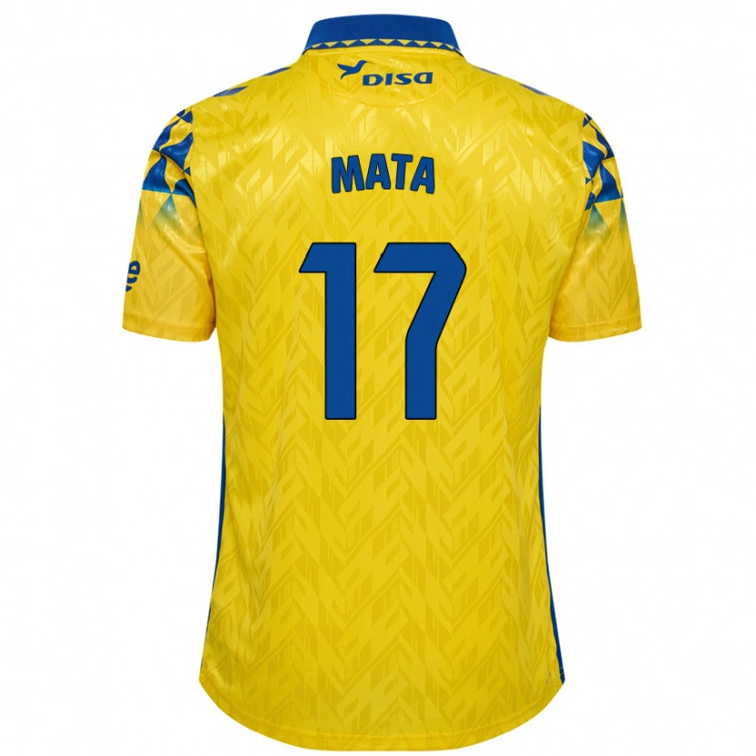 Danxen Børn Jaime Mata #17 Gul Blå Hjemmebane Spillertrøjer 2024/25 Trøje T-Shirt