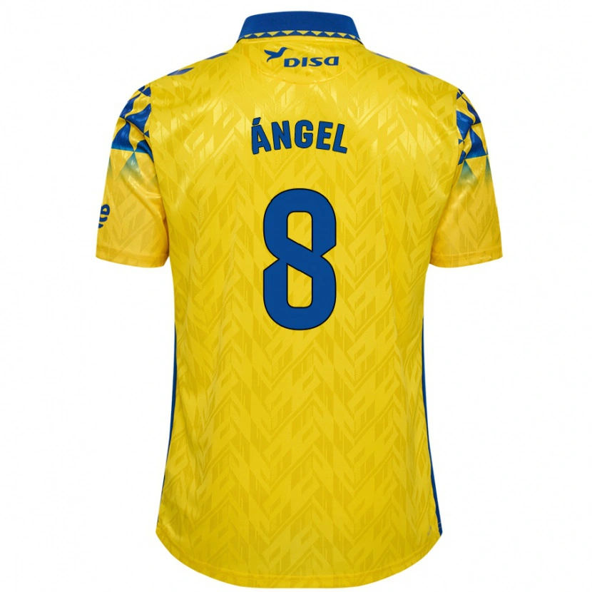 Danxen Børn José Ángel #8 Gul Blå Hjemmebane Spillertrøjer 2024/25 Trøje T-Shirt