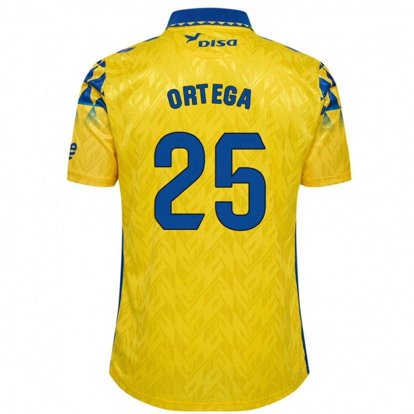 Danxen Børn Edián Ortega #25 Gul Blå Hjemmebane Spillertrøjer 2024/25 Trøje T-Shirt