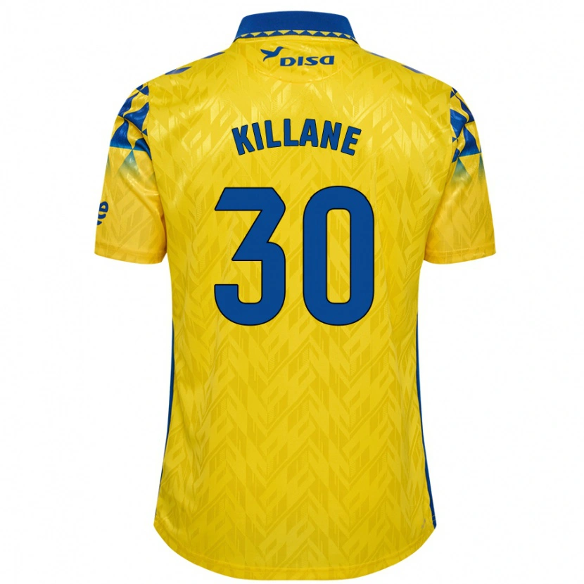 Danxen Børn Álvaro Killane #30 Gul Blå Hjemmebane Spillertrøjer 2024/25 Trøje T-Shirt