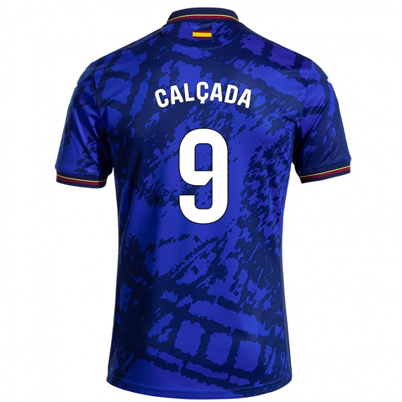 Danxen Børn Gonzalo Calçada #9 Mørkere Blå Hjemmebane Spillertrøjer 2024/25 Trøje T-Shirt