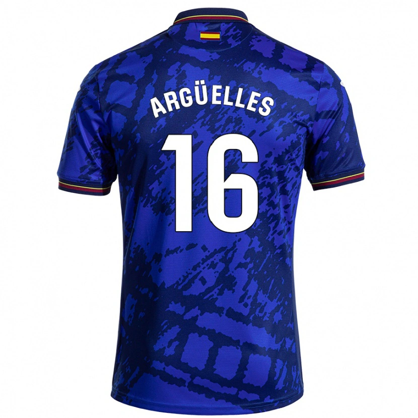 Danxen Børn David Argüelles #16 Mørkere Blå Hjemmebane Spillertrøjer 2024/25 Trøje T-Shirt