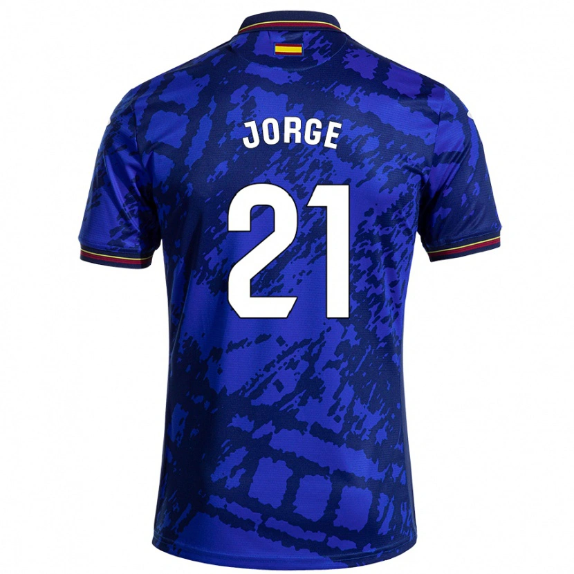 Danxen Børn Jeremy Jorge #21 Mørkere Blå Hjemmebane Spillertrøjer 2024/25 Trøje T-Shirt