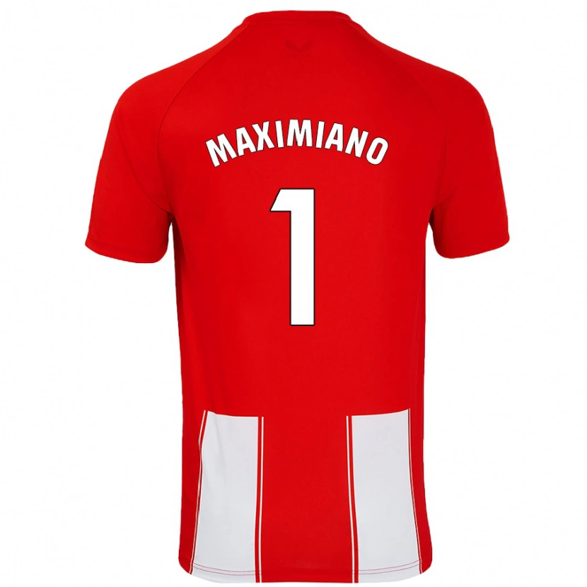 Danxen Børn Luís Maximiano #1 Rød Hvid Hjemmebane Spillertrøjer 2024/25 Trøje T-Shirt