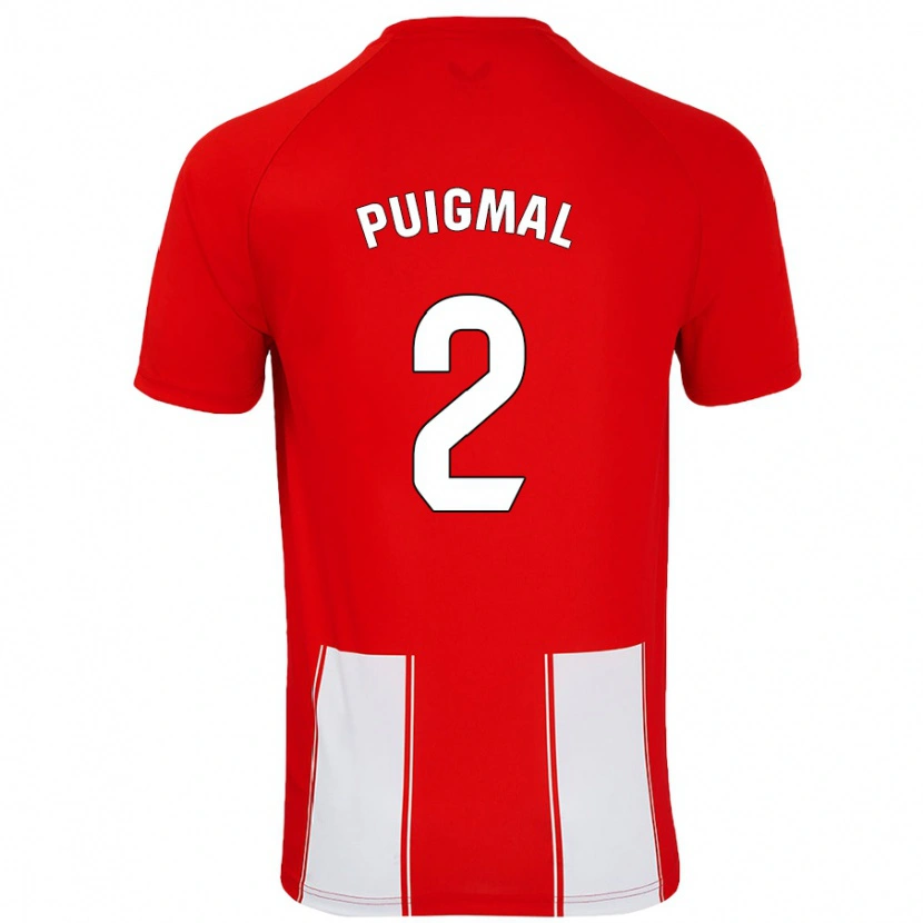 Danxen Børn Arnau Puigmal #2 Rød Hvid Hjemmebane Spillertrøjer 2024/25 Trøje T-Shirt