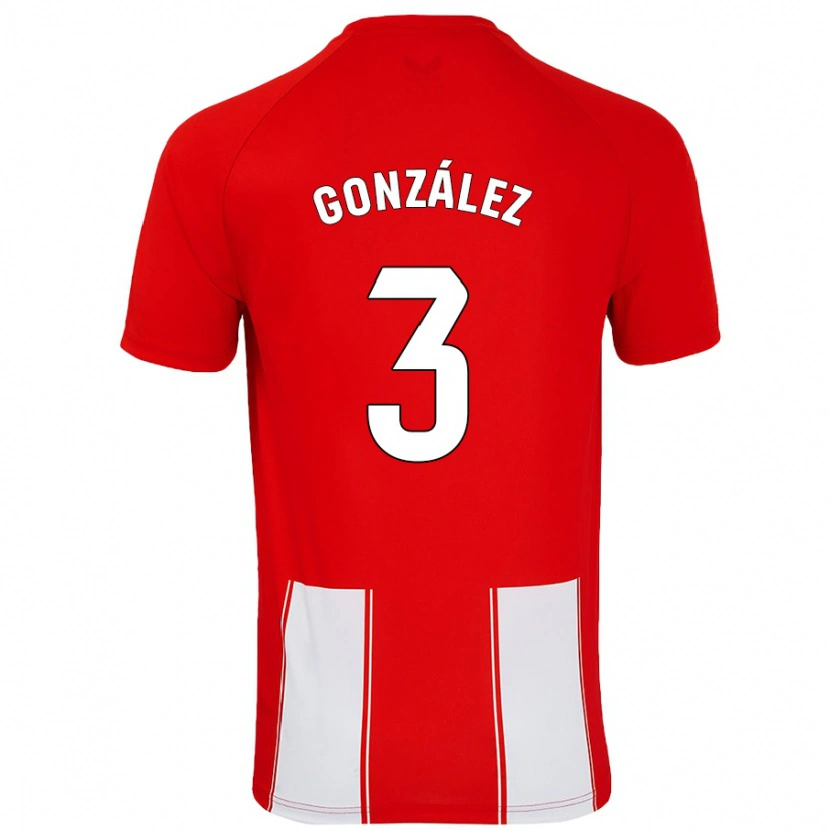 Danxen Børn Edgar González #3 Rød Hvid Hjemmebane Spillertrøjer 2024/25 Trøje T-Shirt