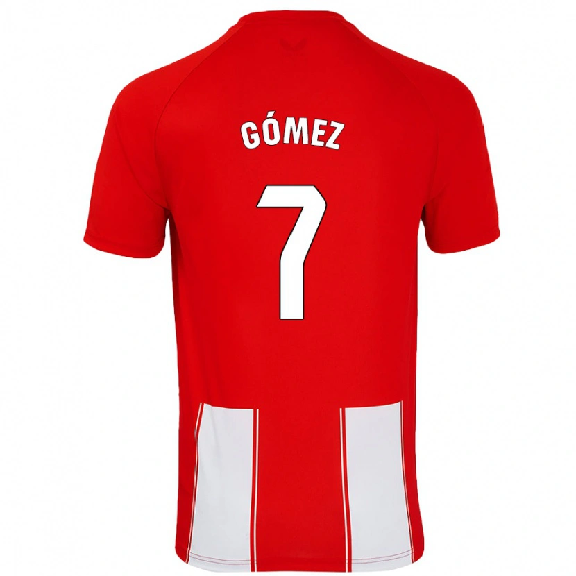 Danxen Børn Valen Gómez #7 Rød Hvid Hjemmebane Spillertrøjer 2024/25 Trøje T-Shirt