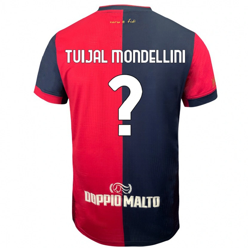 Danxen Børn Luca Tuijal Mondellini #0 Rød Mørkere Blå Hjemmebane Spillertrøjer 2024/25 Trøje T-Shirt