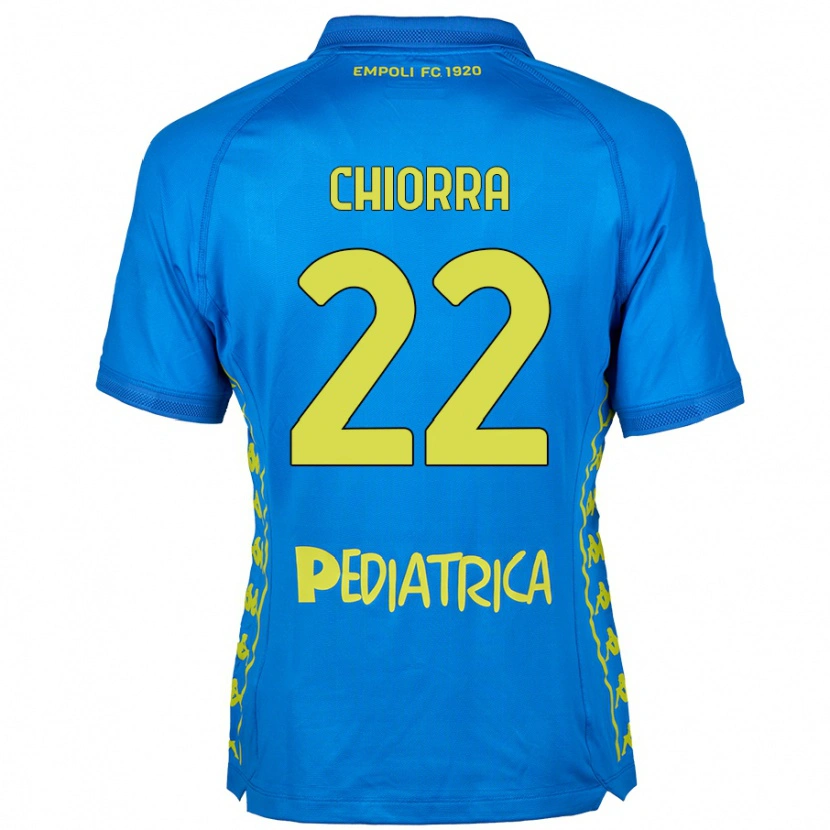 Danxen Børn Niccolò Chiorra #22 Blå Hjemmebane Spillertrøjer 2024/25 Trøje T-Shirt