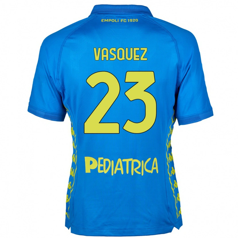 Danxen Børn Devis Vásquez #23 Blå Hjemmebane Spillertrøjer 2024/25 Trøje T-Shirt