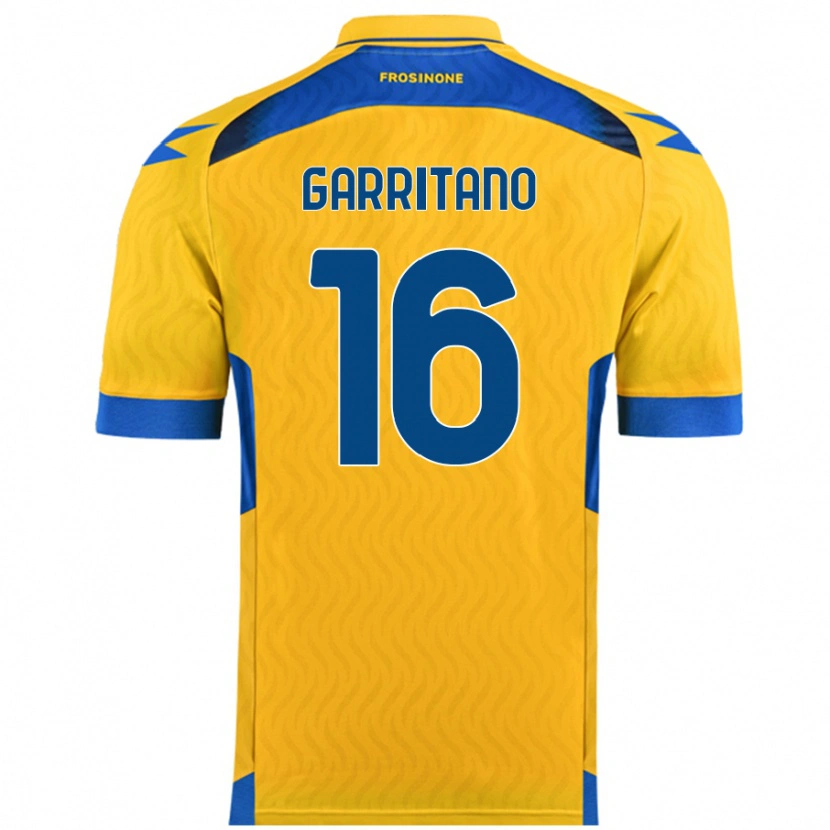 Danxen Børn Luca Garritano #16 Gul Hjemmebane Spillertrøjer 2024/25 Trøje T-Shirt