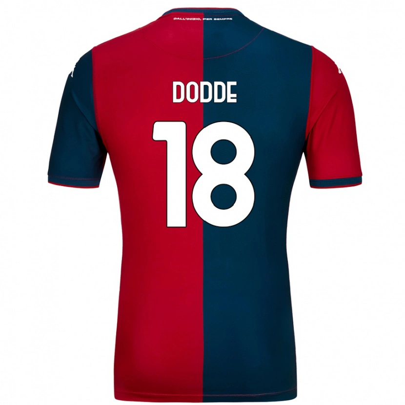 Danxen Børn Filippo Dodde #18 Rød Mørkeblå Hjemmebane Spillertrøjer 2024/25 Trøje T-Shirt