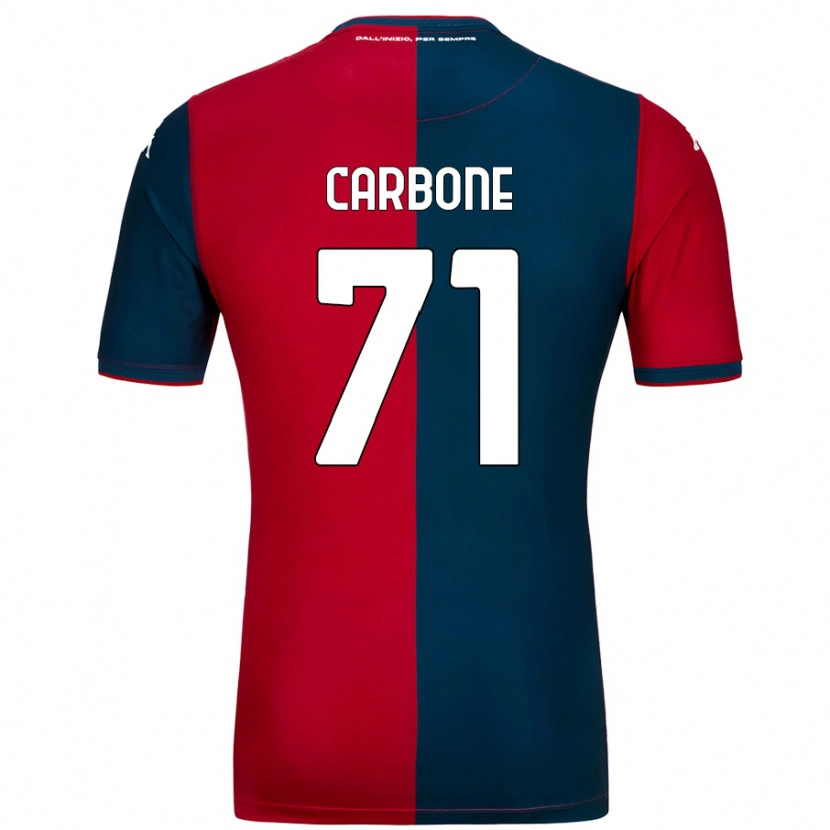Danxen Børn Filippo Carbone #71 Rød Mørkeblå Hjemmebane Spillertrøjer 2024/25 Trøje T-Shirt