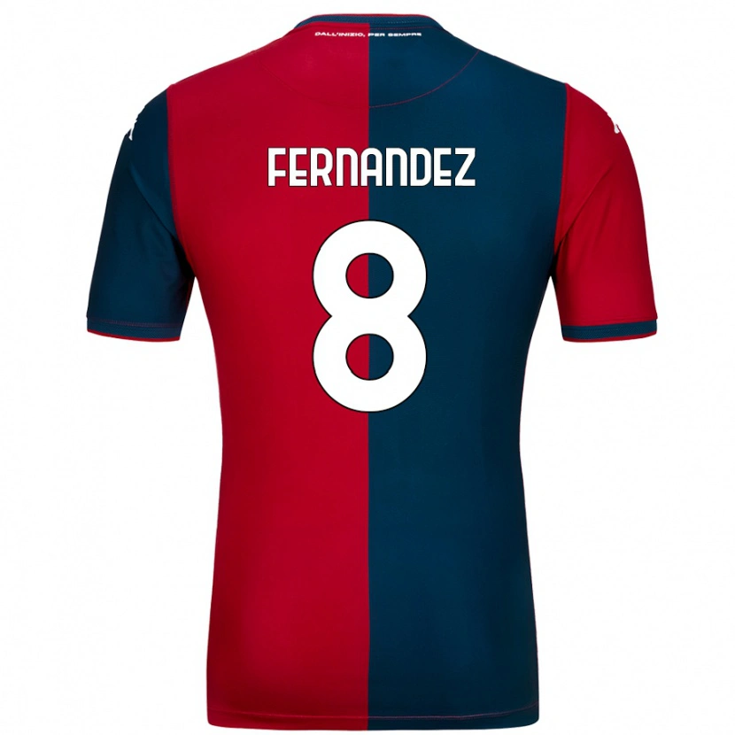 Danxen Børn Maria Fernandez #8 Rød Mørkeblå Hjemmebane Spillertrøjer 2024/25 Trøje T-Shirt