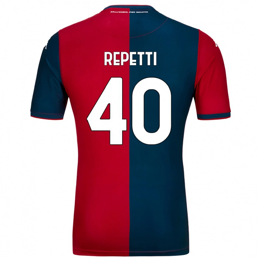 Danxen Børn Chiara Repetti #40 Rød Mørkeblå Hjemmebane Spillertrøjer 2024/25 Trøje T-Shirt