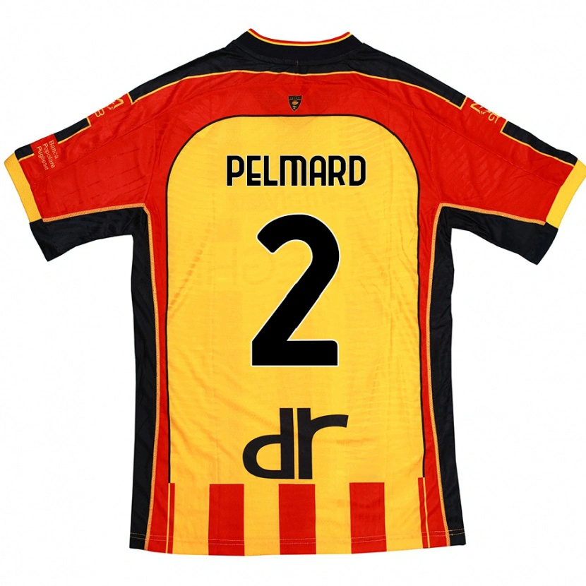 Danxen Børn Andy Pelmard #2 Gul Rød Hjemmebane Spillertrøjer 2024/25 Trøje T-Shirt