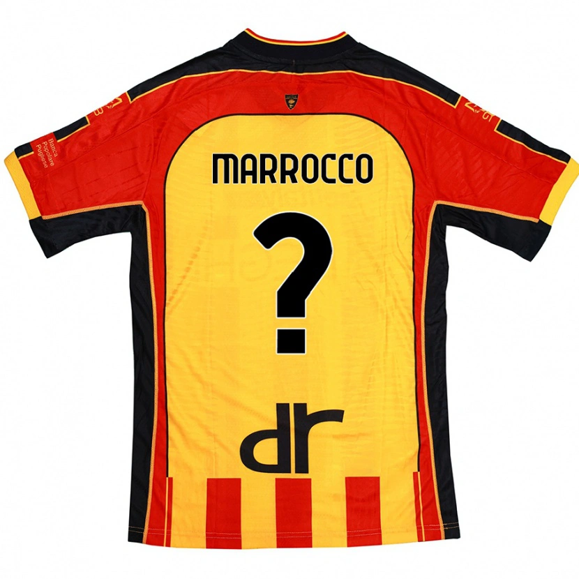 Danxen Børn Iacopo Marrocco #0 Gul Rød Hjemmebane Spillertrøjer 2024/25 Trøje T-Shirt