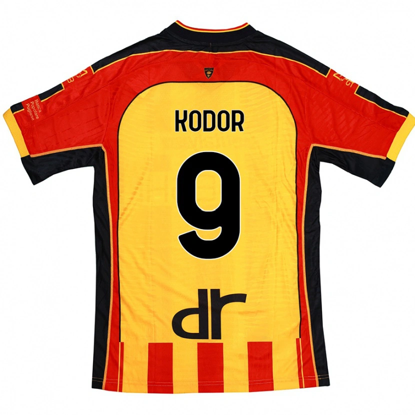 Danxen Børn Jason Kodor #9 Gul Rød Hjemmebane Spillertrøjer 2024/25 Trøje T-Shirt