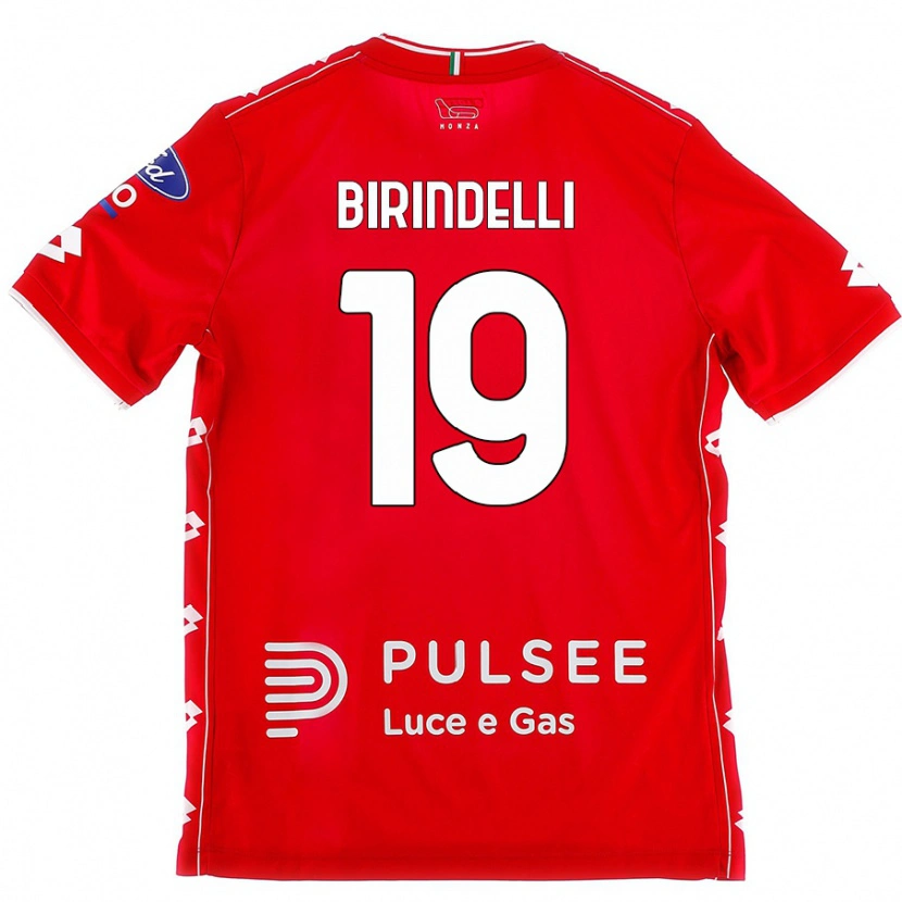 Danxen Børn Samuele Birindelli #19 Rød Hvid Hjemmebane Spillertrøjer 2024/25 Trøje T-Shirt
