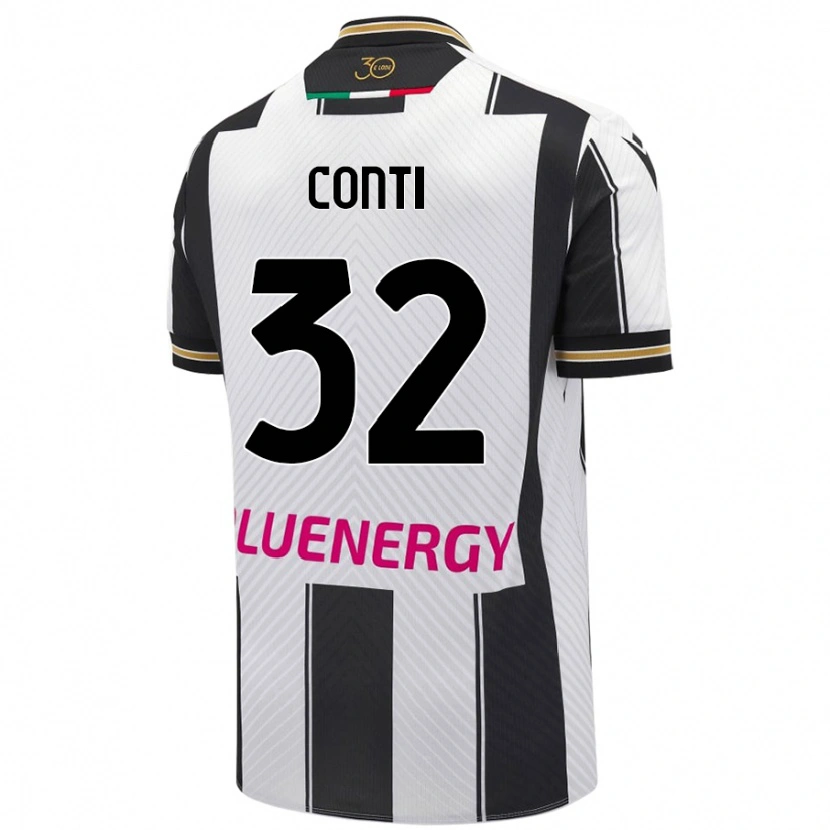 Danxen Børn Manuel Conti #32 Hvid Sort Hjemmebane Spillertrøjer 2024/25 Trøje T-Shirt
