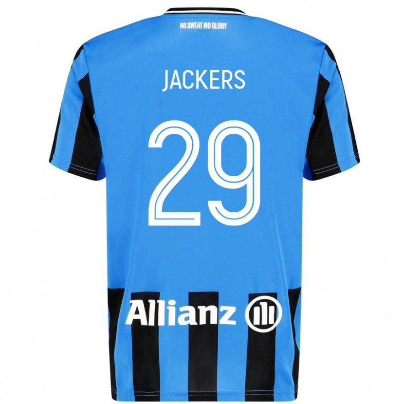 Danxen Børn Nordin Jackers #29 Himmelblå Sort Hjemmebane Spillertrøjer 2024/25 Trøje T-Shirt