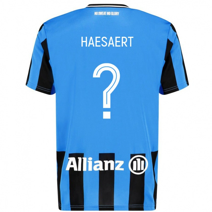 Danxen Børn Mateo Haesaert #0 Himmelblå Sort Hjemmebane Spillertrøjer 2024/25 Trøje T-Shirt
